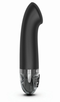 Черный вибратор с функцией электростимуляции Right on Ron - 17 см.
