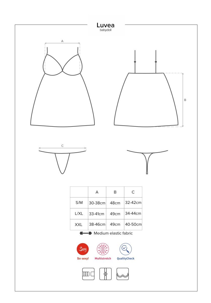 Cорочка Luvae с кружевом в комплекте с трусиками