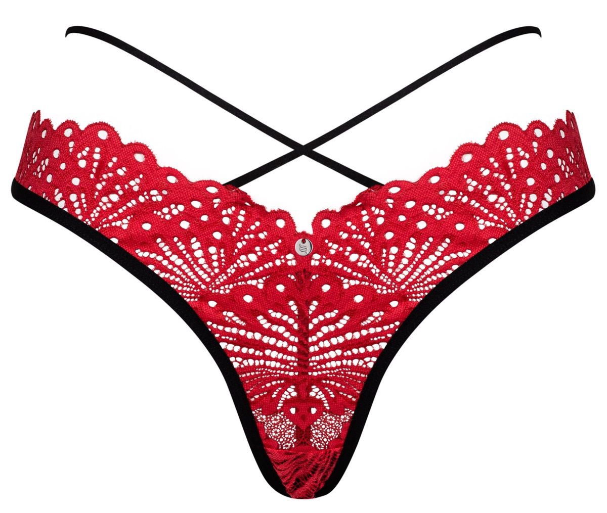 Оригинальные кружевные трусики-стринги Mettia
