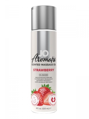 Массажное масло JO Aromatix Massage Oil Strawberry с ароматом клубники - 120 мл.