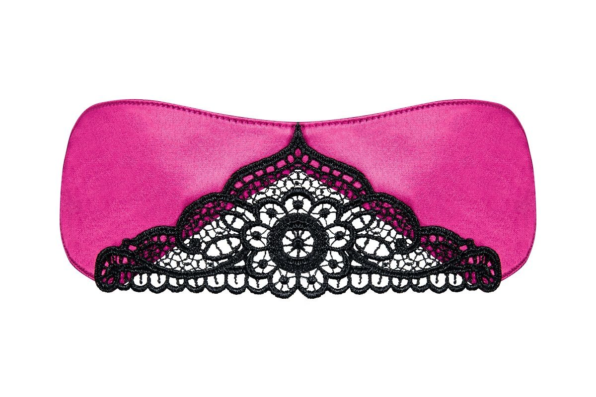 Маска Satinia с кружевной вставкой по центру