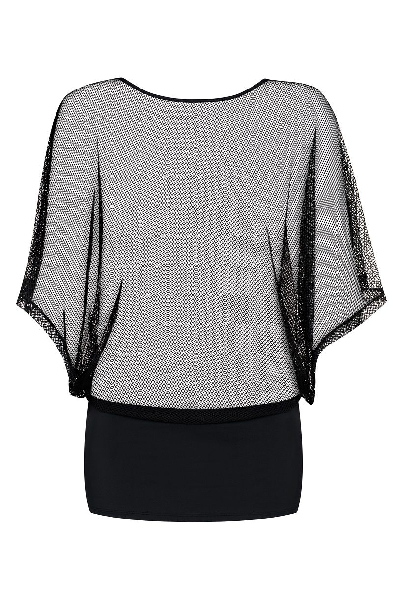 Сорочка Punker фасона  летучая мышь  из нежной сетчатой ткани