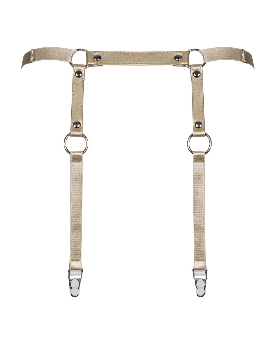 Стильный тонкий пояс для чулок с металлическими колечками