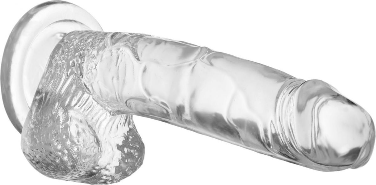 Прозрачный реалистичный фаллоимитатор Mr. Bold L - 18,5 см.