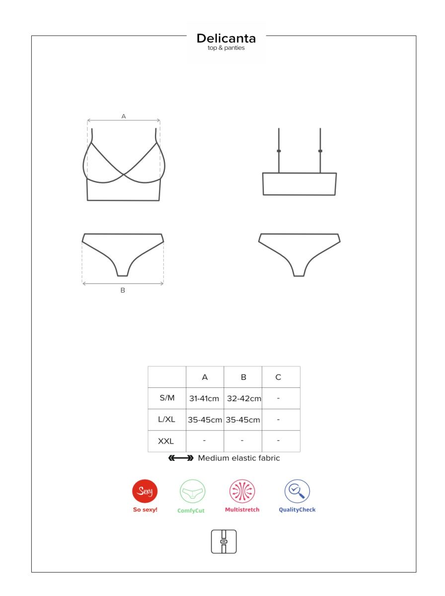 Очаровательный комплект белья Delicanta: топ и трусики