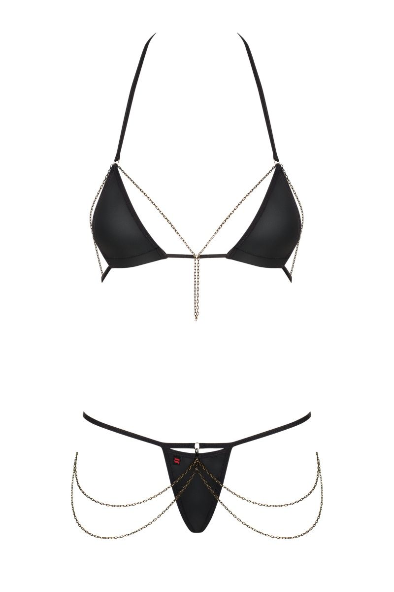 Эффектный комплект белья Redella с цепочками