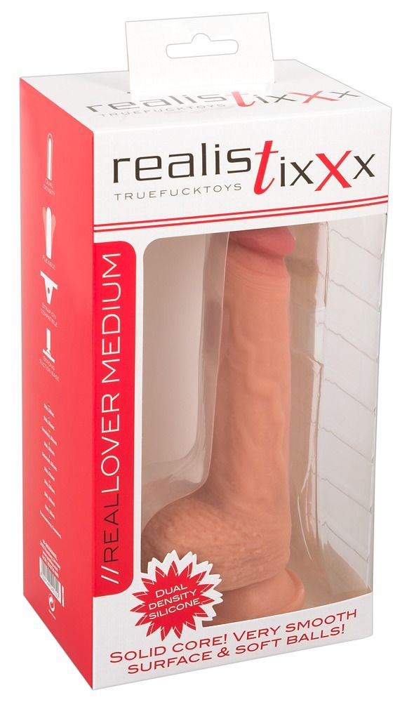 Телесный фаллоимитатор Real Lover Medium на присоске - 21,7 см.