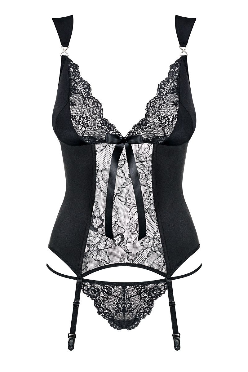Чарующий корсаж Charmea с кружевами и бантом на лифе