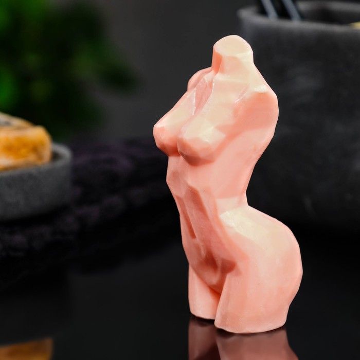 Телесное фигурное мыло  Торс женский хрусталь