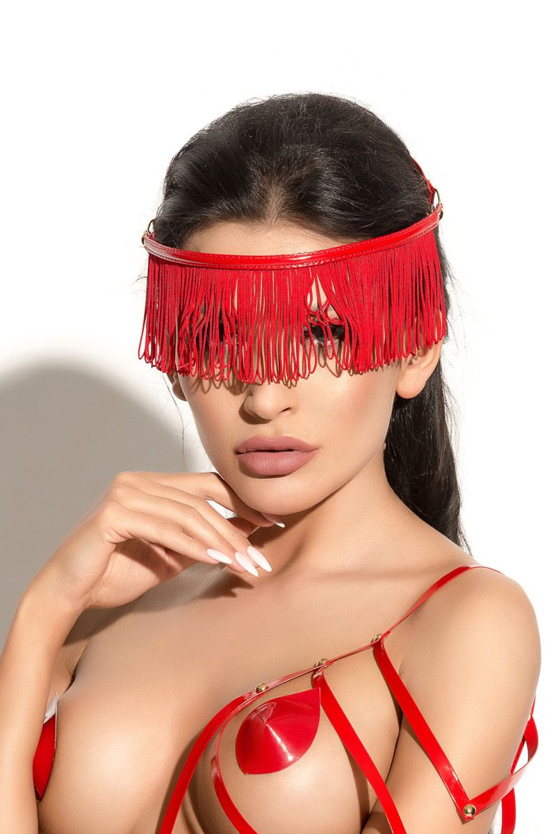 Украшение на голову Queen of hearts с длинной бахромой