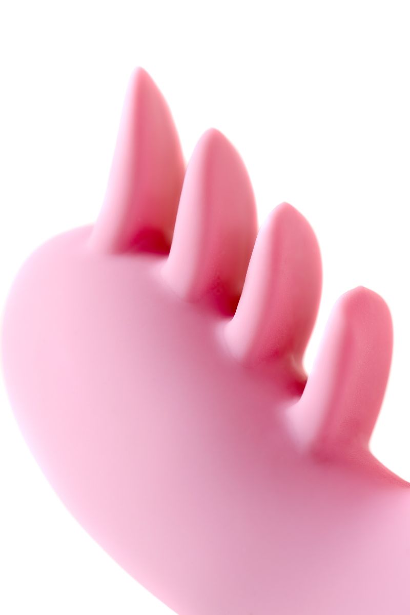 Розовый вибромассажер Ornella с клиторальным стимулятором - 21,5 см.