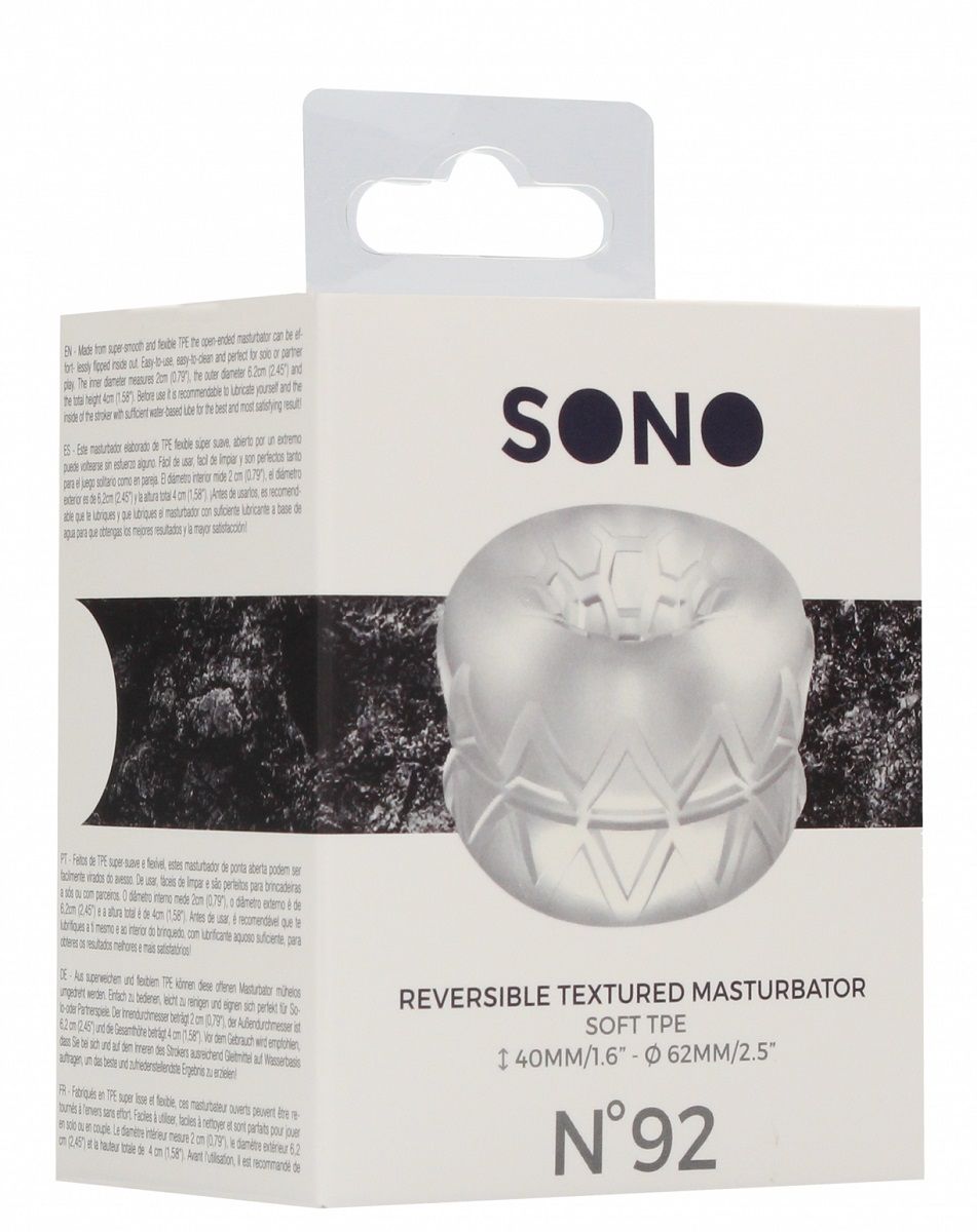 Прозрачный мастурбатор №92 Reversible Masturbator and Bumper