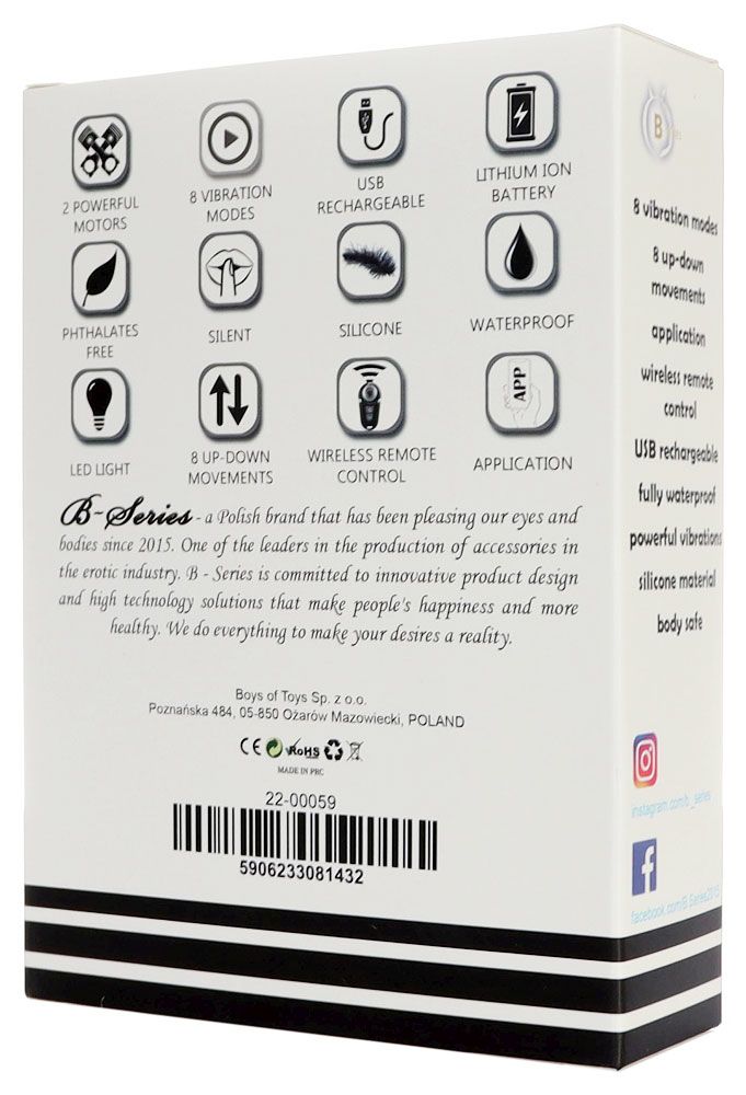 Черный L-образный вибромассажер простаты с пультом ДУ