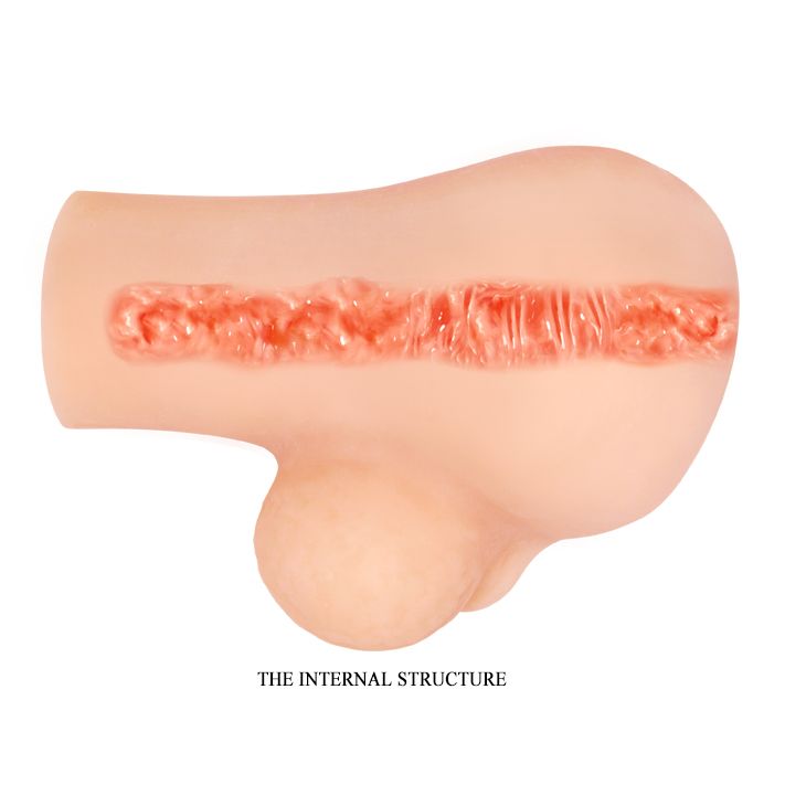 Телесный вибромастурбатор-анус с мошонкой Jack