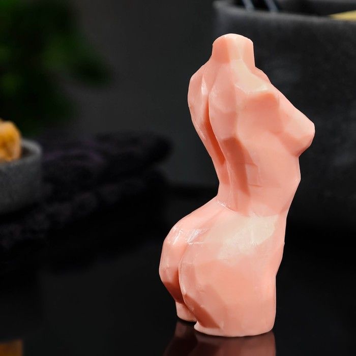 Телесное фигурное мыло  Торс женский хрусталь