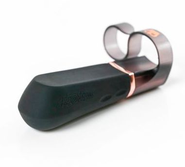 Черный вибромассажер-насадка на пальчик DiGiT - 9 см.