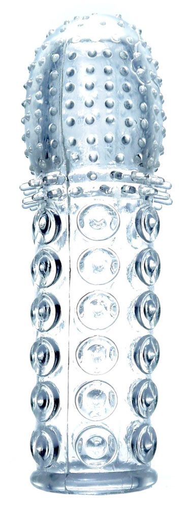 Прозрачная закрытая насадка на пенис - 13,5 см.