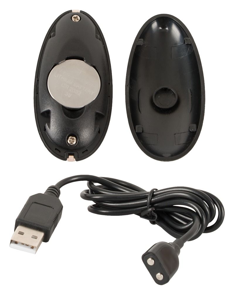 Черный анальный стимулятор с вибрацией и пультом ДУ - 14,9 см.