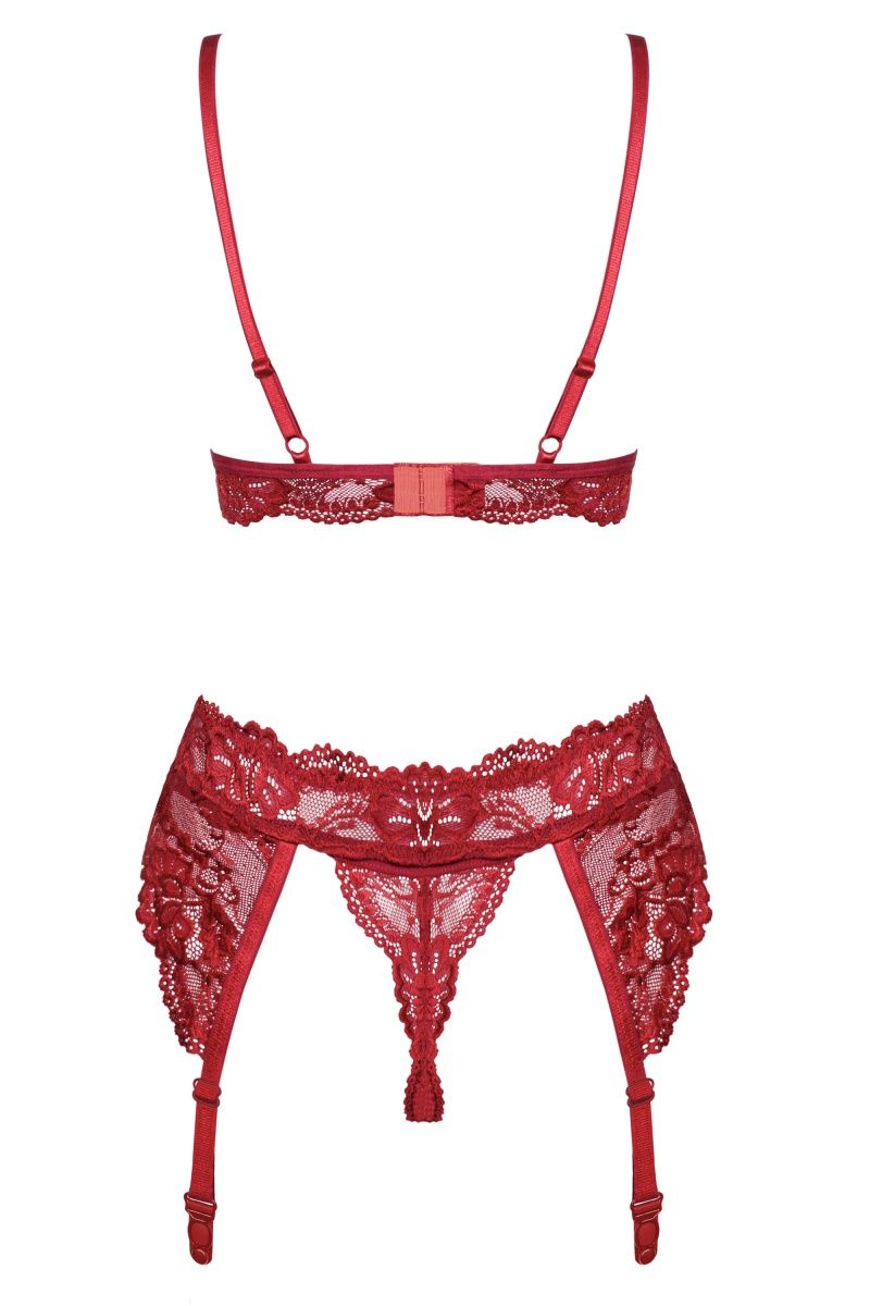 Чувственный кружевной комплект из 3 предметов