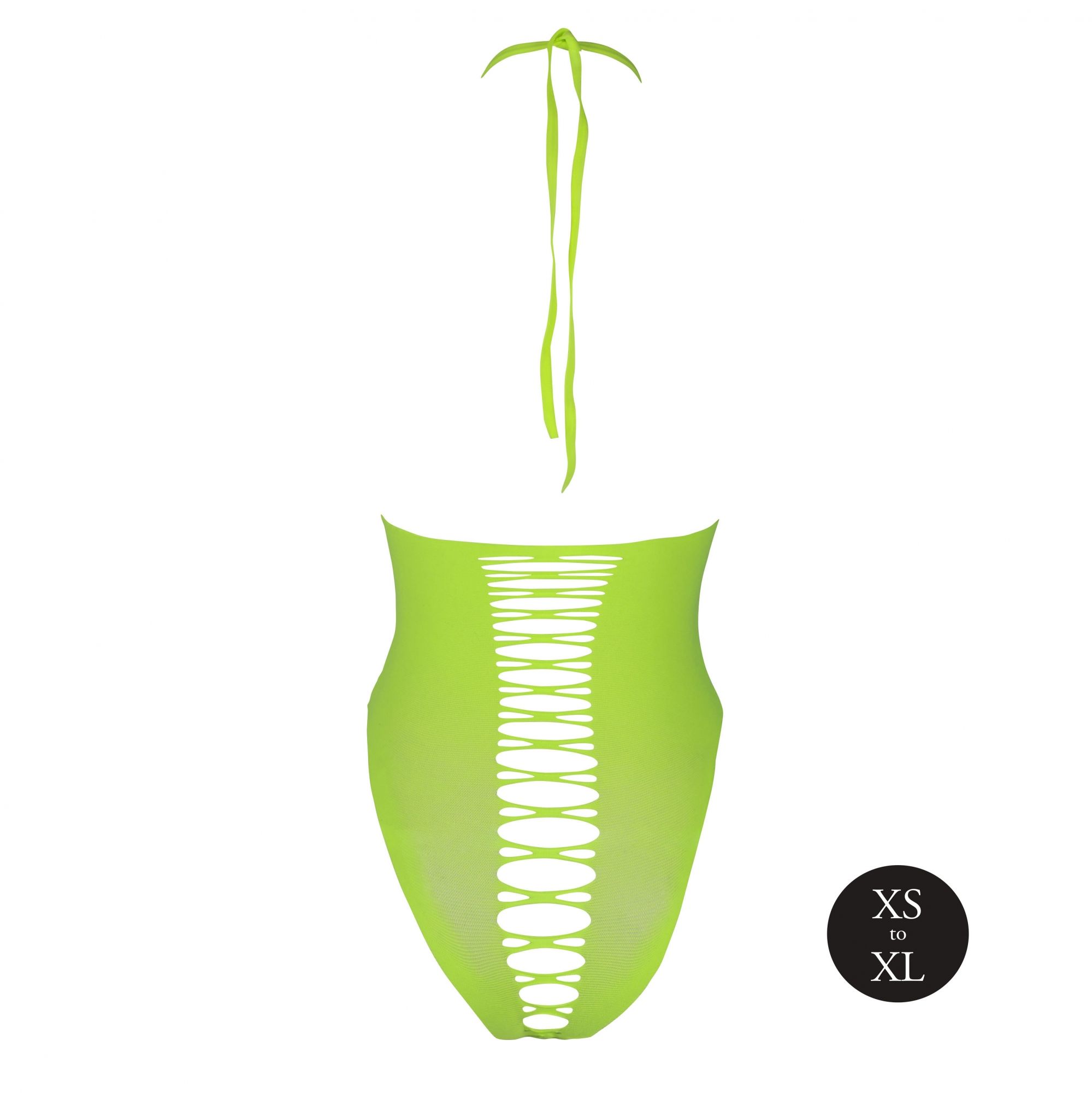 Зеленое боди с имитацией шнуровки