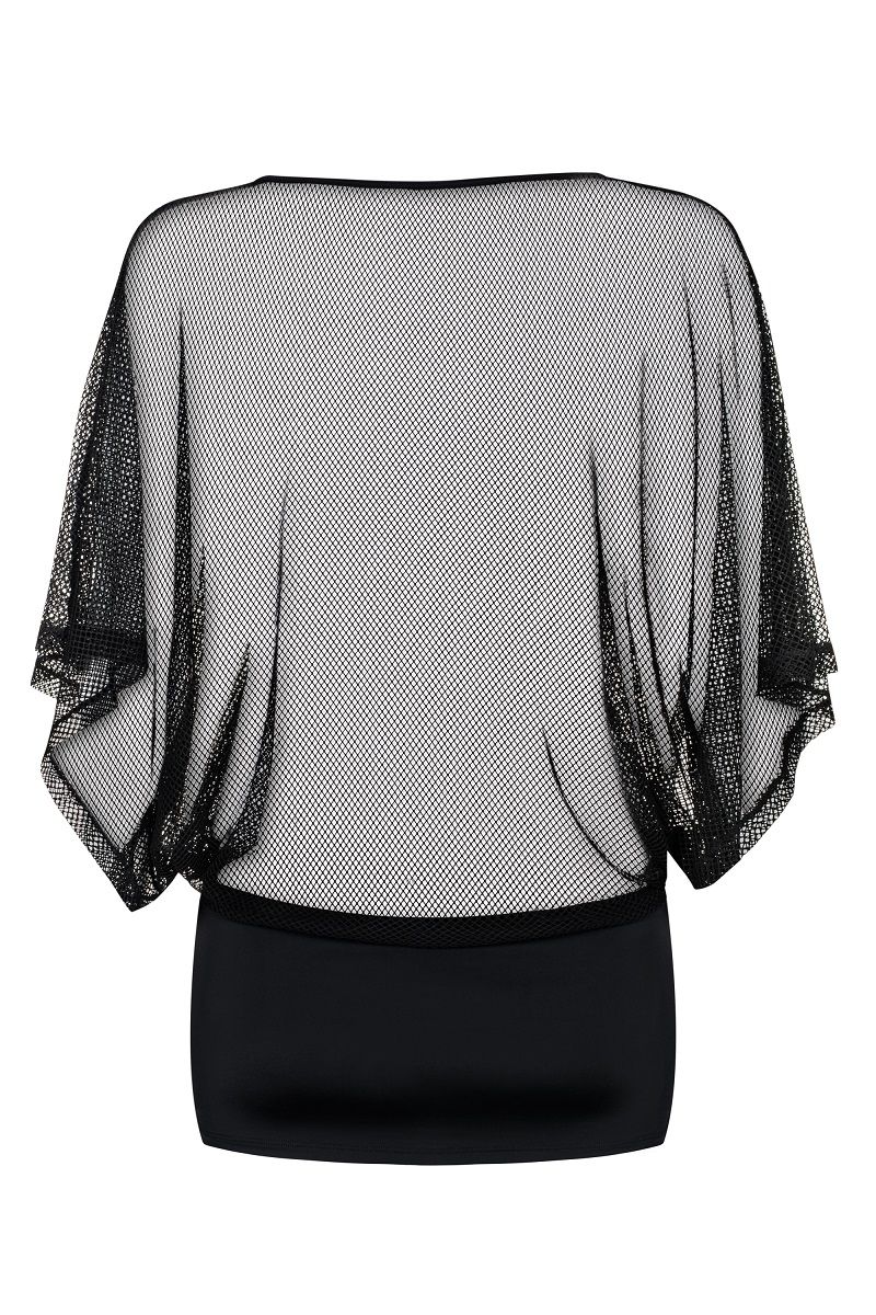 Сорочка Punker фасона  летучая мышь  из нежной сетчатой ткани