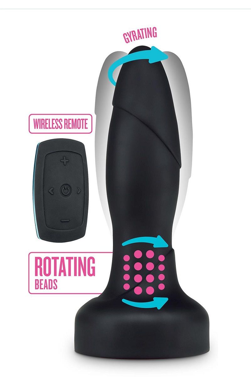 Черный анальный вибратор Drive Plug - 14,6 см.