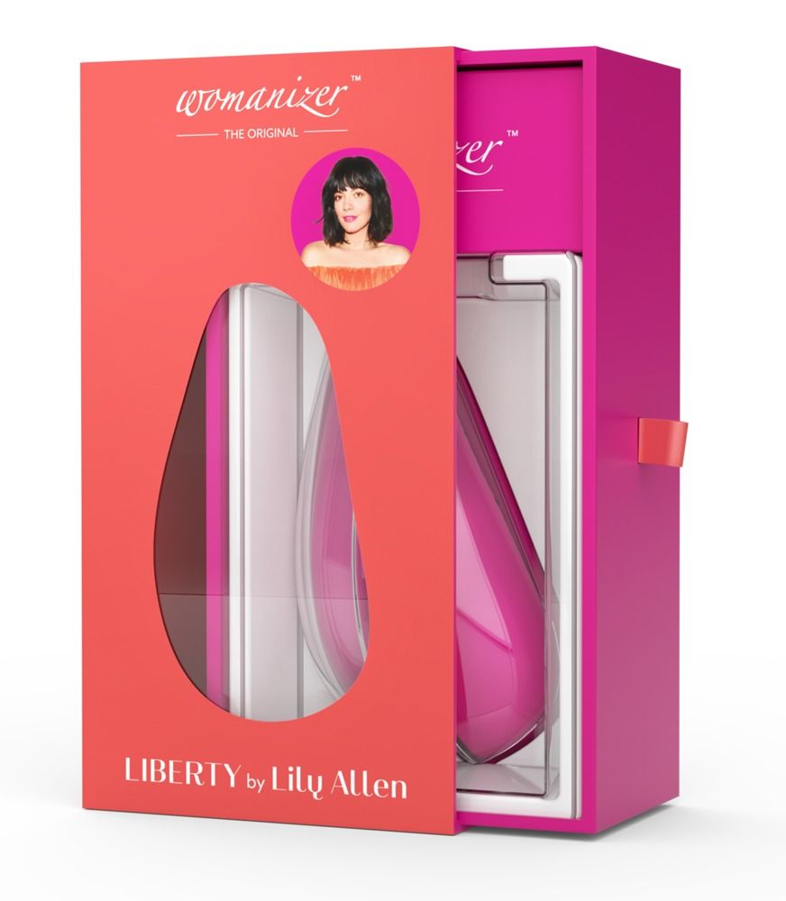 Ярко-розовый бесконтактный клиторальный стимулятор Womanizer Liberty