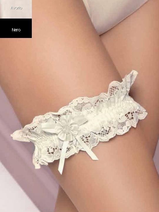 Ажурная кружевная подвязка с бантиком
