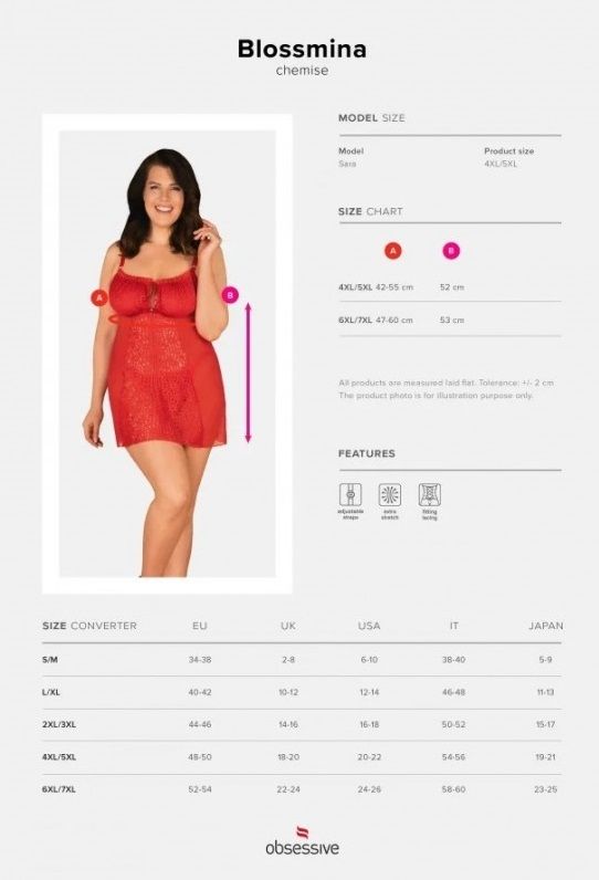 Оригинальная короткая сорочка Blossmina с кружевом