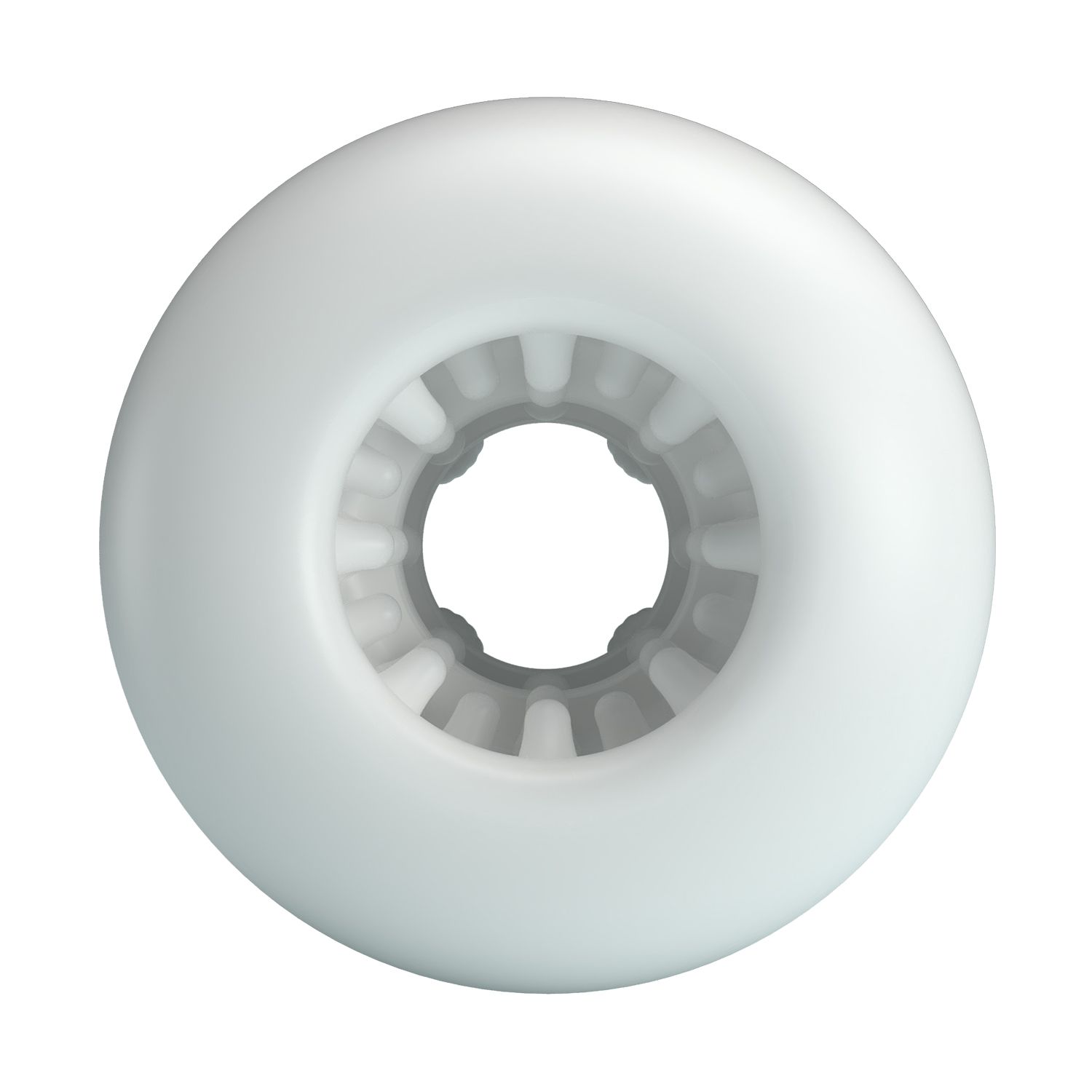 Белый сквозной мастурбатор Crystle