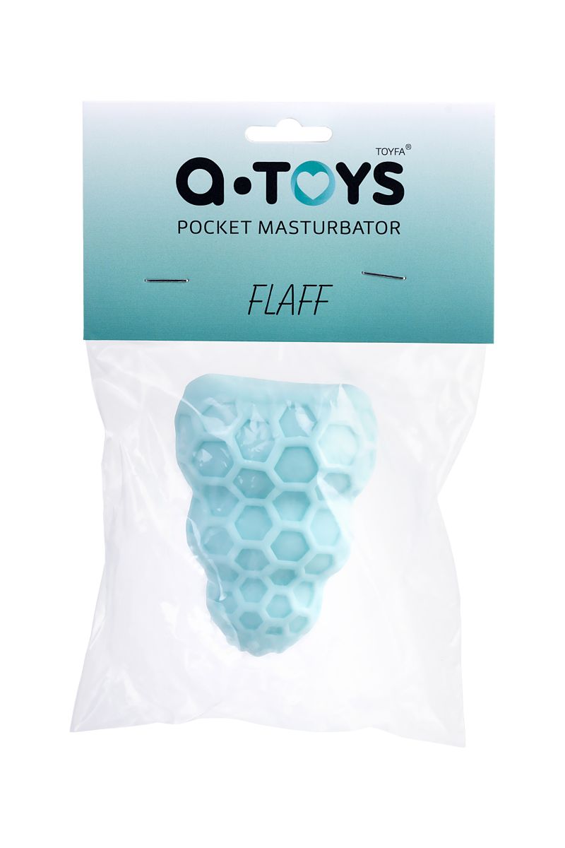 Бирюзовый рельефный мастурбатор Flaff