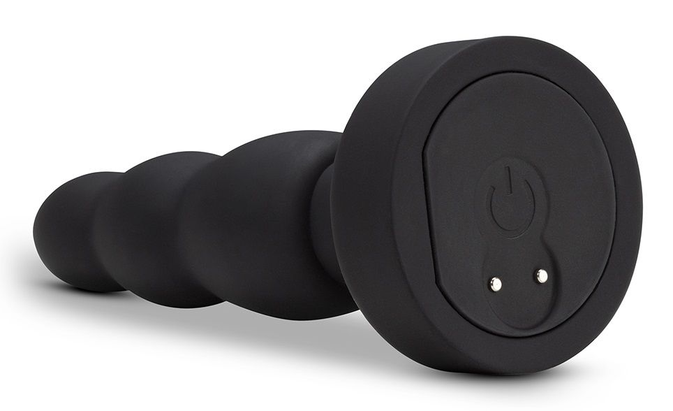 Черный анальный вибратор Propel Plug - 14,6 см.