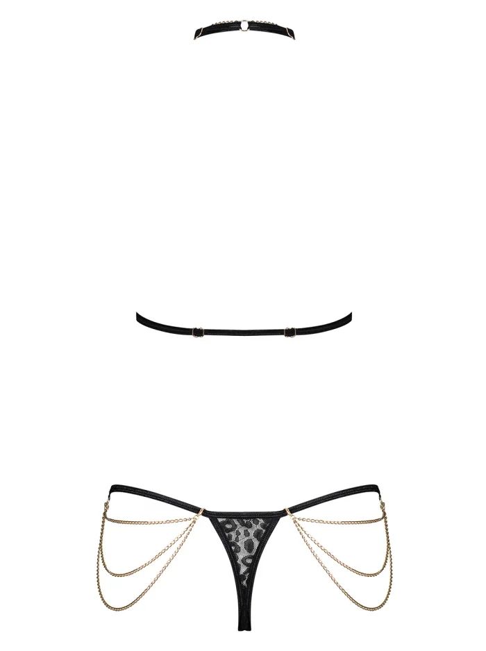 Комплект Pantheria с анималистическим рисунком и цепочками