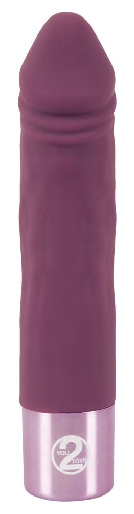 Фиолетовый вибратор-реалистик Realistic Vibe - 14,3 см.