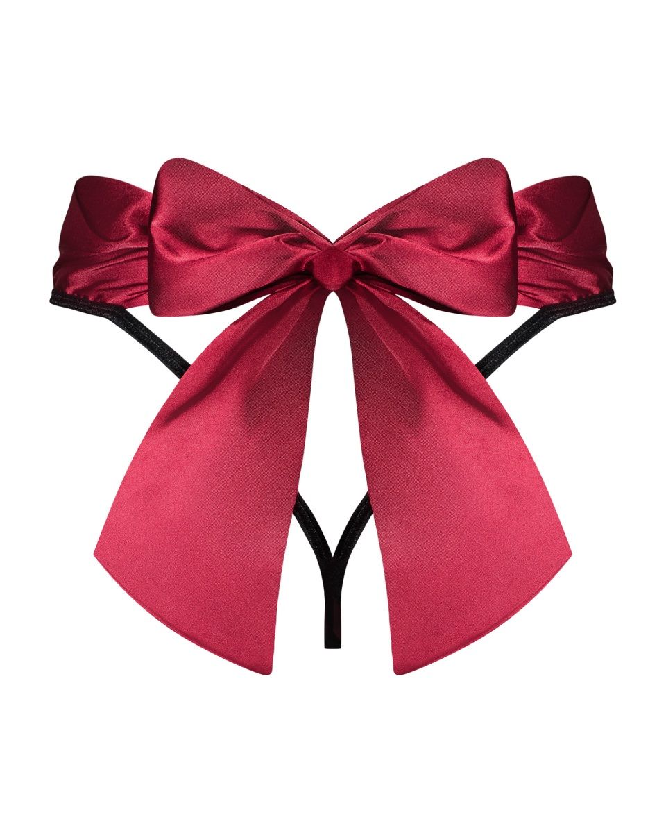 Гладкие трусики-стринги Tienesy с пышным бантом