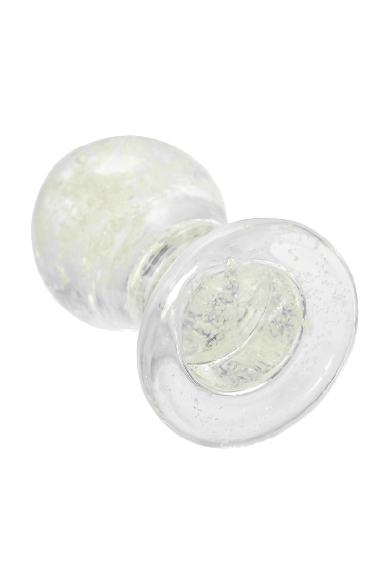 Прозрачная, светящаяся в темноте анальная втулка - 9 см.