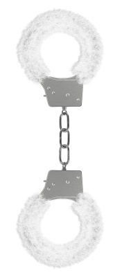 Пушистые белые наручники OUCH! White