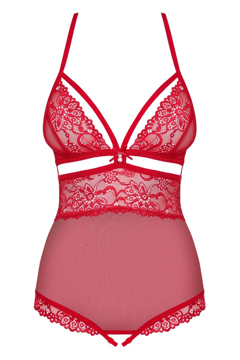 Изящное кружевное боди с интимным доступом