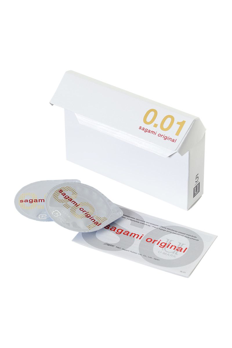 Супер тонкие презервативы Sagami Original 0.01 - 5 шт.