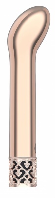 Розовый мини-вибратор G-точки Jewel - 12 см.
