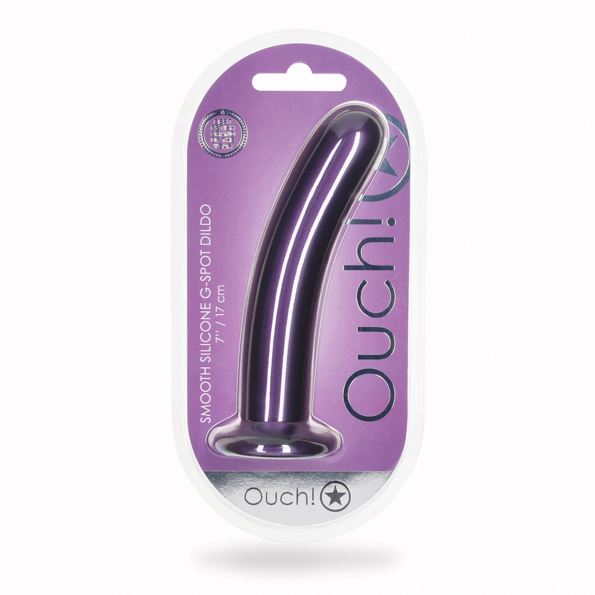 Синий фаллоимитатор Smooth G-Spot - 17,7 см.