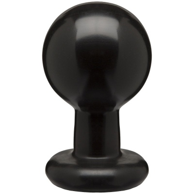 Круглая черная анальная пробка Classic Round Butt Plugs Large - 12,1 см.