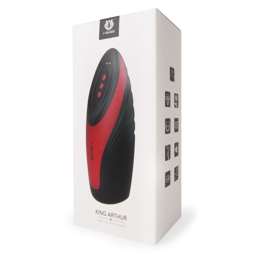 Черно-красный вибромастурбатор King Arthur