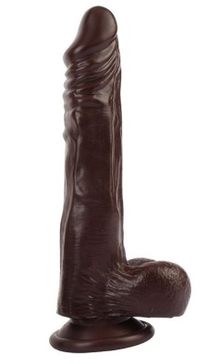Коричневый фаллоимитатор Do my love 8.5 Dong - 21,5 см.
