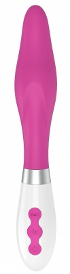 Розовый вибратор Athamas конической формы - 22,7 см.