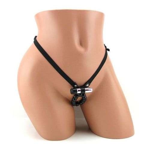 Трусики с шариками и минивибратором для клитора Vibrating Lover